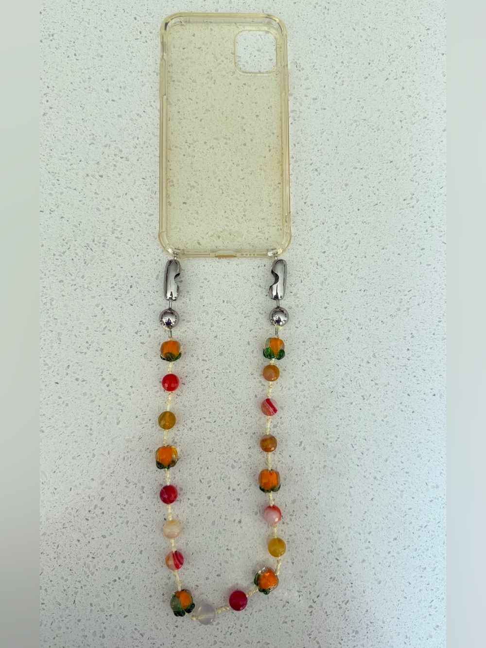 iPhone 11 Case with Beaded Phone Strap - Picture 2 of 4
